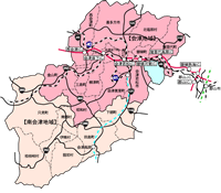 会津地方の地図画像