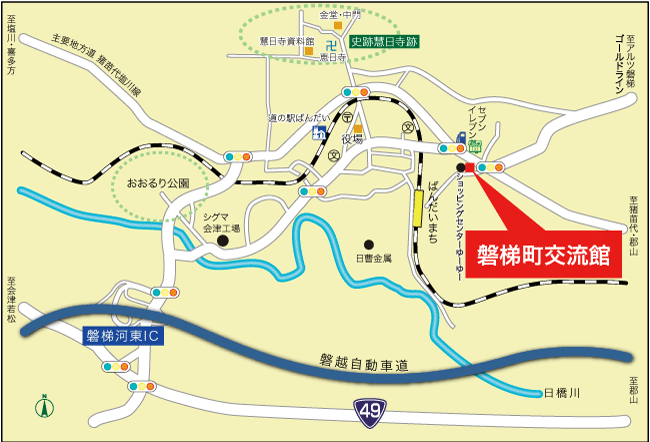 交流館周辺案内図