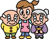 介護する女性のイラスト
