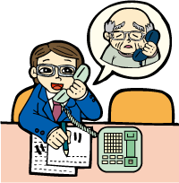相談を受ける人のイラスト
