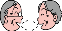 深呼吸をしている人のイラスト