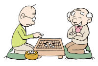 以後を指す人たちのイラスト