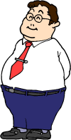太っている人のイラスト