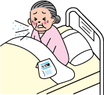 咳き込んでいる人のイラスト
