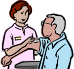 診察を受ける人のイラスト