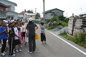 先生と危険場所の確認
